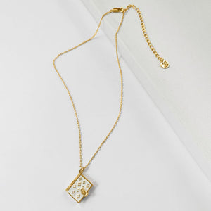 Stardust Book Locket (Ivory) - Gold